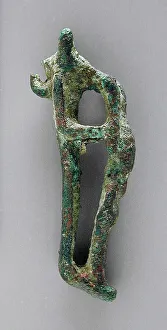 Jackal Headed Figurine Protecting Osiris, Probably Ptolemaic Period (323-30 BCE). Creator: Unknown
