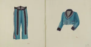 Pants Prints: Jacket and Pants, c. 1938. Creator: Hal Blakeley