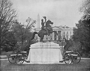 Mills Prints: Jackson Statue, Lafayette Square, Washington, D. C. c1897. Creator: Unknown