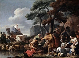 Sebastien Collection: Jacob burying the strange gods under the oak by Shechem, 17th century. Artist: Sebastien Bourdon
