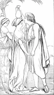 Jacob and Rachel - fresco by Mr. Cope, 1844. Creator: Unknown