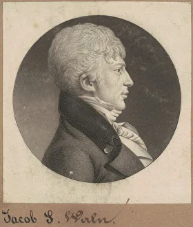 White Hair Prints: Jacob S. Waln, 1802. Creator: Charles Balthazar Julien Fevret de Saint-Memin