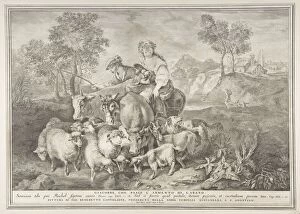 Castiglione Gallery: Jacob tending Labans flock (Giacobbe, che pasce l armento di Labano), 1743-63