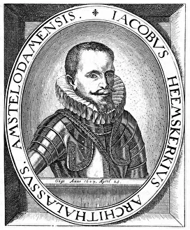 Jacob Van Prints: Jacob van Heemskerk, Dutch naval officer and explorer, c1595