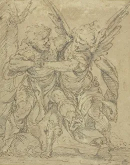 Struggle Prints: Jacob Wrestling with the Angel, n.d. Creator: Francesco Merano