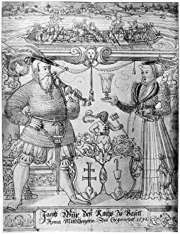 Images Dated 24th November 2007: Jacob Wyx of Basel and his wife Anna, 1592 (1901)