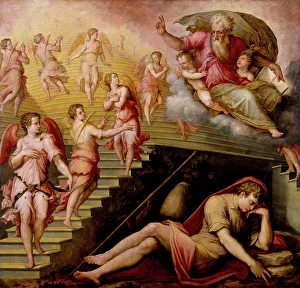Dreaming Prints: Jacob's Dream, 1557-1558. Creator: Giorgio Vasari