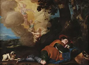 Dream Ladder Prints: Jacob's Dream, 1650. Creator: Guarino (Guarini)