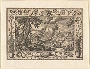Jacob's Dream, from Landscapes with Old and New Testament Scenes and Hunting Scenes, 1584