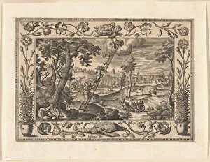 Jacobs Dream, from Landscapes with Old and New Testament Scenes and Hunting Scenes, 1584