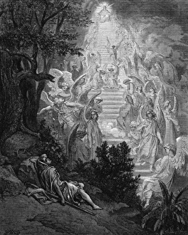 Heaven Prints: Jacobs dream of a stairway leading to heaven with God at the top