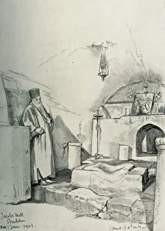 Adam And Charles Prints: Jacobs Well at Shechem (Nablus), 1902. Creator: John Fulleylove