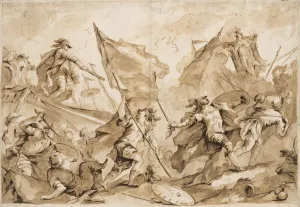 Over Black Chalk Prints: Jacopo Marcello Directing the Assault of Gallipoli