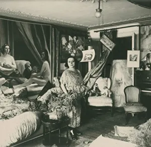 Marval Prints: Jacqueline Marval in her studio in Paris, c1920. Creator: Anonymous ()