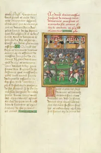 Helmets Prints: Jacques de Lalaing and Diego de Guzman Fighting before the King of Castile