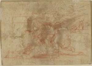 Mazzola Francesco Prints: Jael and Cisera? [verso], c. 1524/1527. Creator: Parmigianino