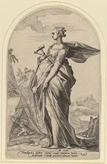 Matham Jacob Prints: Jael and Sisera, 1588. Creator: Jacob Matham