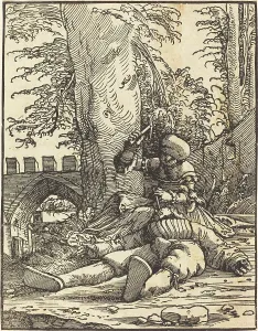 Altdorfer Albrecht Prints: Jael and Sisera, c. 1523. Creator: Albrecht Altdorfer