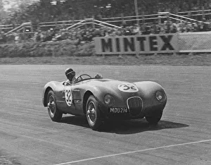 Motor Race Prints: Jaguar C type, Duncan Hamilton 1951. Creator: Unknown