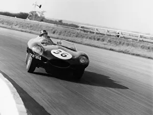 Salmon Prints: Jaguar D Type, Silverstone, 1961