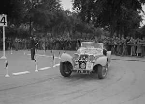 Bend Gallery: Jaguar SS 100 of Mrs V Hetherington competing in the South Wales Auto Club Welsh Rally