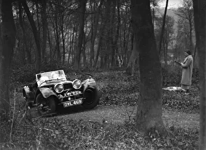 Jaguar SS100 at the Standard Car Owners Club Southern Counties Trial, Hale Wood, Chilterns, 1938