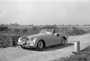 1952 Prints: Jaguar XK120, R. H. P. Alston, Felixtowe Rally 1952. Reg ADX 83B. Creator: Unknown