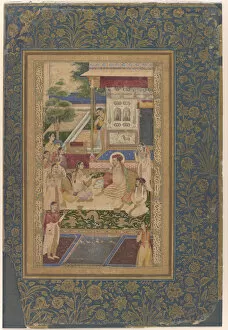 Indian Miniature Collection: Jahangir and Prince Khurram Entertained by Nur Jahan, Mughal dynasty, ca. 1640-50