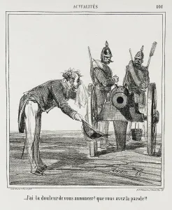 Periodical Prints: J'ai la douleur de vous announcer! Que vous avez la parole!, 1866. Creator: Cham