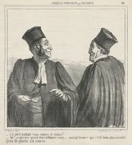 J'ai parlé... trois heures et demie!, 19th century. Creator: Honore Daumier