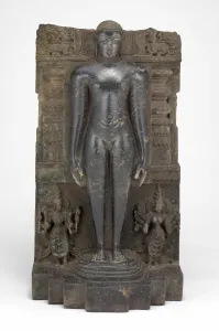 Jain Prints: Jaina Tirthankara Chandraprabha Standing in Meditation (Kayotsarga), 12th century