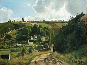 Hills Collection: Jalais Hill, Pontoise, 1867. Creator: Camille Pissarro