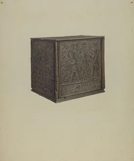 Roy Weber Prints: Jamb Stove, c. 1938. Creator: Roy Weber