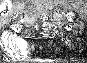 Tongs Prints: James Boswell, his wife, and Dr Johnson at tea in Edinburgh