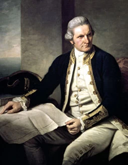 Captain Cook Collection: James Cook, English explorer, navigator and hydrographer, 1775-1776. Artist: Nathaniel Dance-Holland