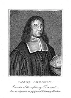 Reflecting Telescope Prints: James Gregory, 17th century Scottish mathematician and astronomer