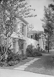 James H. McGraw, Jr. residence in Hobe Sound, Florida. West facade, sharp, 1941. Creator: Gottscho-Schleisner, Inc