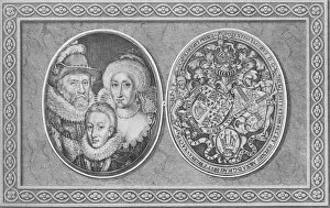 Simon De Collection: James I Anne of Denmark and Henry, Prince of Wales, 1612, (1904). Artist: Simon de Passe