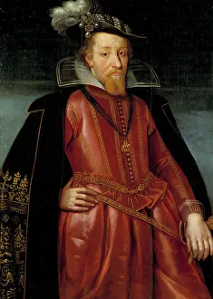 James Vi Prints: James I of England (1566-1625), c1603. Creator: John de Critz the Elder