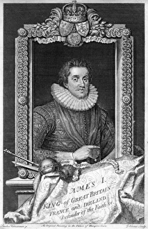 James Vi Prints: James I of England, 17th century. Artist: George Vertue