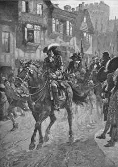 James II entering Dublin after the Battle of the Boyne, 1690 (1905)