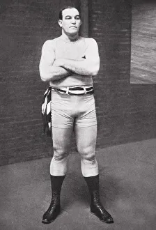 Heavyweight Prints: James J Jeffries, American boxer, 1910