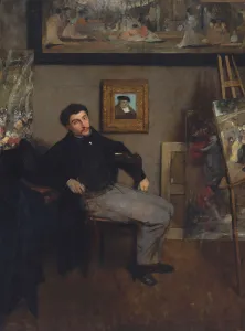 Easel Prints: James-Jacques-Joseph Tissot (1836-1902), ca. 1867-68. Creator: Edgar Degas