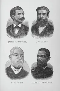Beards Prints: James M. Trotter, J. C. Corbin, G. W. Dupee, Allen Allensworth, 1887. Creator: Unknown
