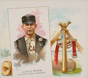 Baseball Player Gallery: James Ryan, Center Fielder, Chicago, from Worlds Champions