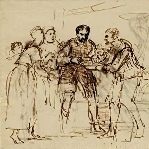 Edinburgh Prints: James V and the Miller of Cramond Brig, 1532, (c1820s). Creator: David Wilkie
