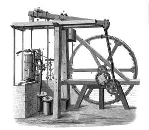 Invention Prints: James Watts prototype steam engine Old Bess, c1778