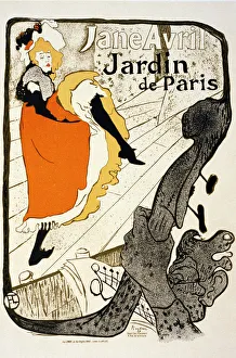 Cancan Prints: Jane Avril at the Jardin de Paris, 1893. Artist: Henri de Toulouse-Lautrec