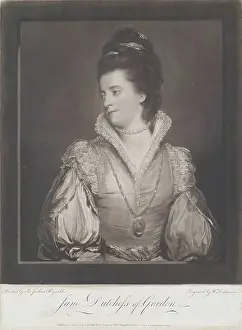 Duchess Prints: Jane Maxwell, Duchess Of Gordon. c1775. Creators: William Dickinson, Sir Joshua Reynolds