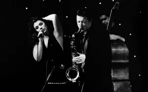 Brecon Powys Wales Collection: Jane Monheit and Paul Booth, Brecon Jazz Festival, Brecon, Powys, Wales, Aug 2001